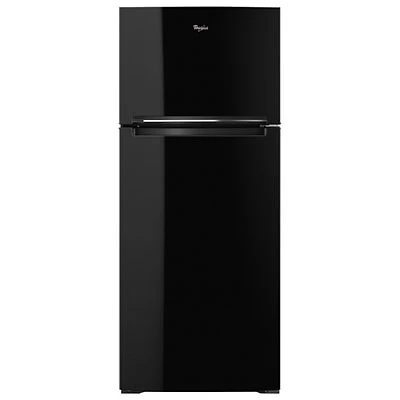 Whirlpool 28" 17.6 Cu. Ft. Top Freezer Refrigerator with LED Lighting (WRT518SZFB) - Black