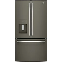 GE 36" 25.5 Cu. Ft. French Door Refrigerator with Water & Ice Dispenser (GFE26JMMES) - Slate