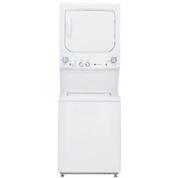 GE 5.9 Cu. Ft. Electric Washer & Dryer Laundry Centre (GUD27ESMMWW)-White-Open Box-Perfect Condition