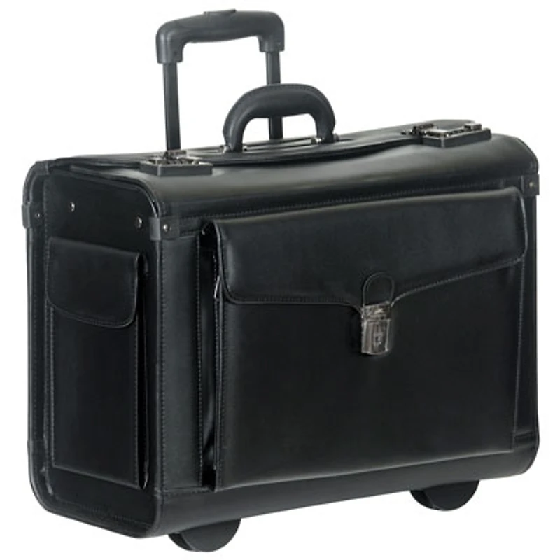 Mancini Business Wheeled Briefcase - Black (90458-BLACK)