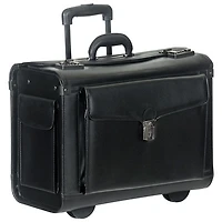 Mancini Business Wheeled Briefcase - Black (90458-BLACK)