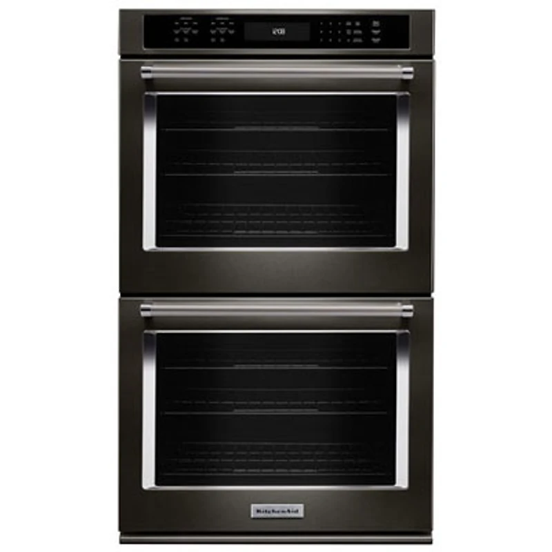 KitchenAid 30" 5 Cu.Ft Electric Double Wall Oven (KODE500EBS) - Black - Open Box - Perfect Condition