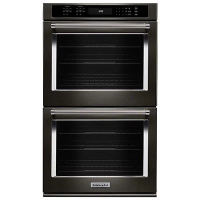 KitchenAid 30" 5 Cu.Ft Electric Double Wall Oven (KODE500EBS) - Black - Open Box - Perfect Condition