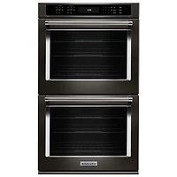 KitchenAid 30" 5 Cu.Ft Electric Double Wall Oven (KODE500EBS) - Black - Open Box - Perfect Condition