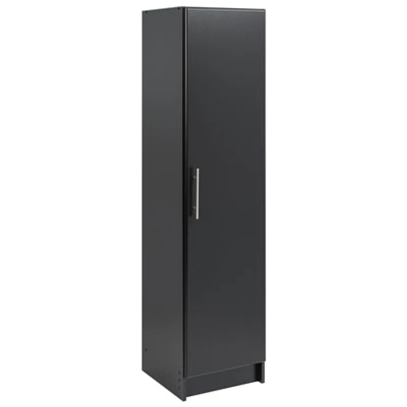 Elite Home Storage 65" 2-Shelf Wood Cabinet with Door - Black