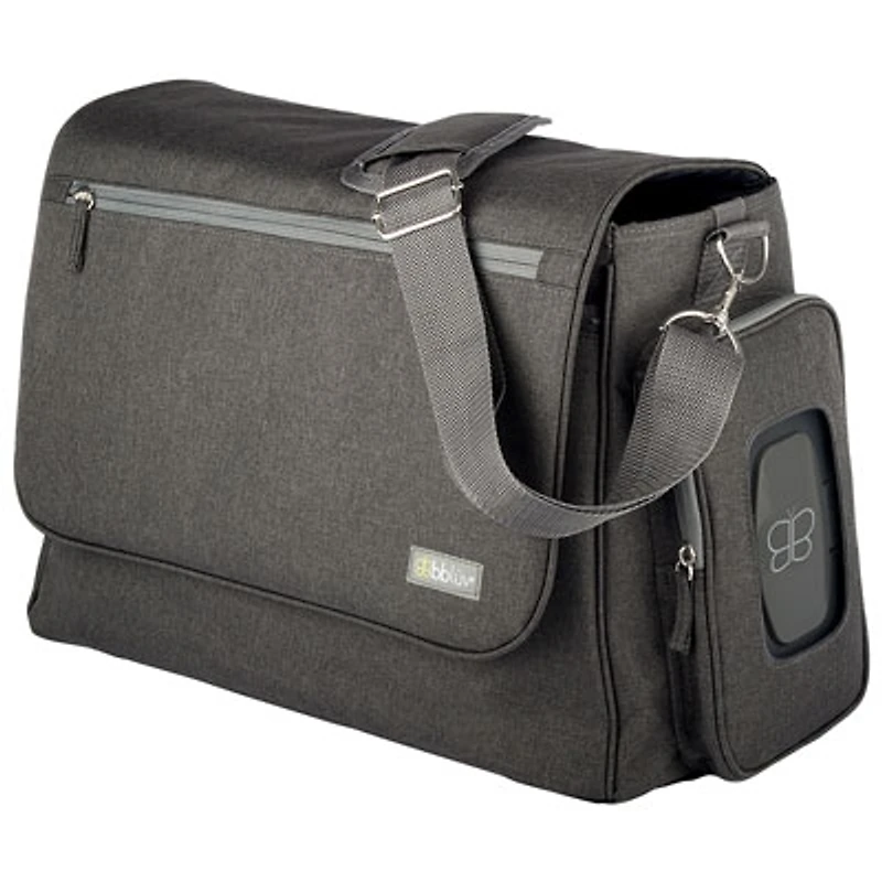 bbluv Ultra Messenger Diaper Bag - Charcoal Grey