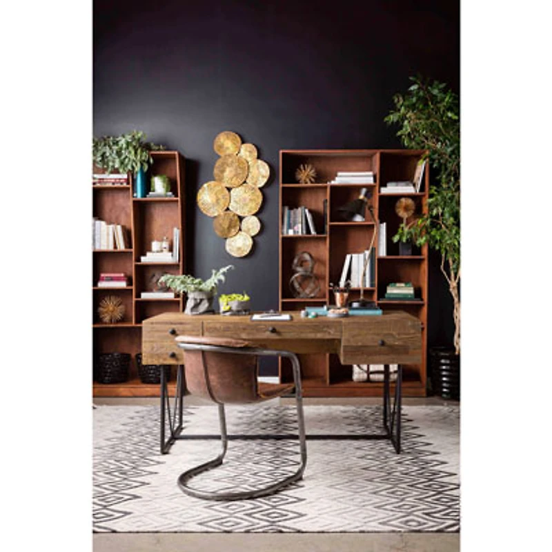 Orchard Contemporary Desk with Drawers - Natural Pine