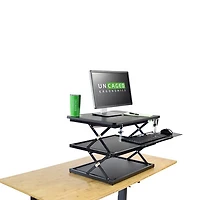 CHANGEdesk Standing Desk with Ergonomic Keyboard Tray - Black