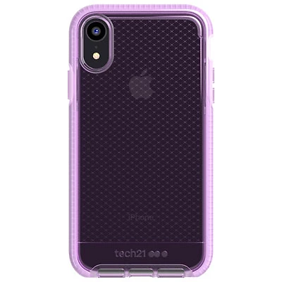 Tech 21 Evo Check Fitted Soft Shell Case for iPhone XR - Orchid