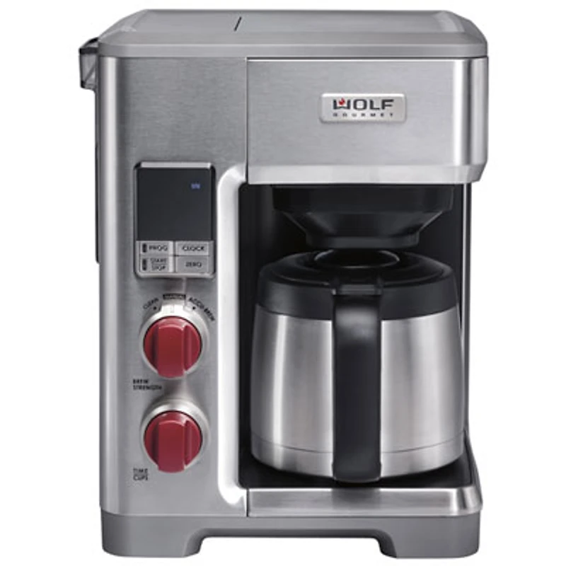 Wolf Gourmet Programmable Drip Coffee Maker - 10-Cup - Stainless Steel