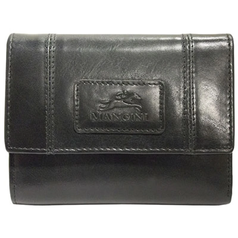 Mancini Casablanca RFID Leather Tri-fold Clutch