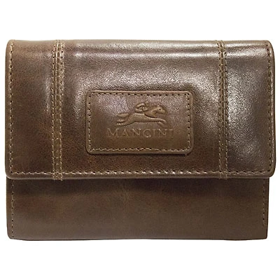 Mancini Casablanca RFID Leather Tri-fold Clutch - Brown (8700294)