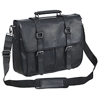 Mancini Buffalo Leather 15" Laptop Briefcase - Black (99-5464)