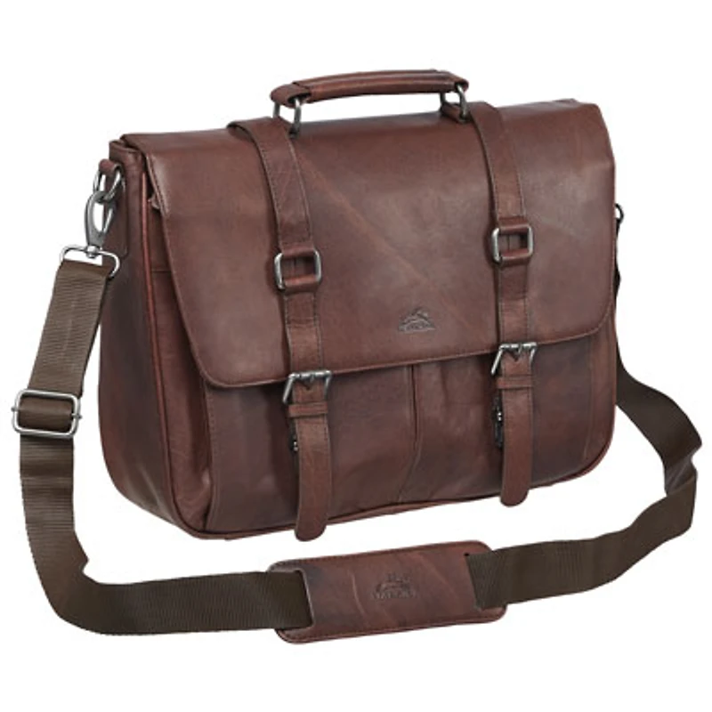 Mancini Buffalo Leather 15" Laptop Briefcase - Brown (99-5464)