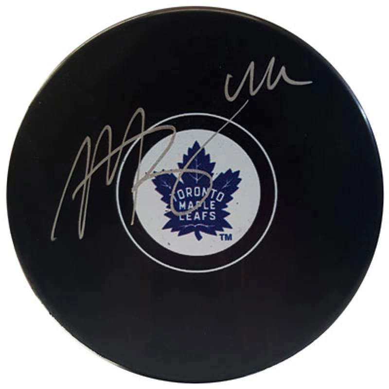Frameworth Toronto Maple Leafs: Hockey Puck Signed By Morgan Rielly