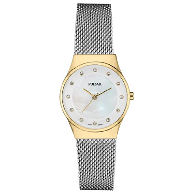 Pulsar 27mm Women's Casual Watch - Gold/Mother of Pearl