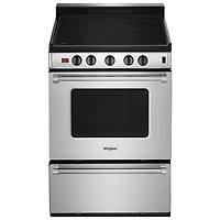 Whirlpool 24" 3.0 Cu. Ft. Freestanding Electric Range (YWFE50M4HS) - Stainless Steel