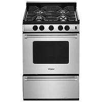 Whirlpool 24" 3.0 Cu. Ft. Self-Clean Freestanding Gas Range (WFG500M4HS) - Stainless Steel