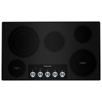 KitchenAid 36" 5-Element Electric Cooktop (KCES556HBL) - Black