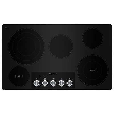 KitchenAid 36" 5-Element Electric Cooktop (KCES556HSS) - Stainless Steel