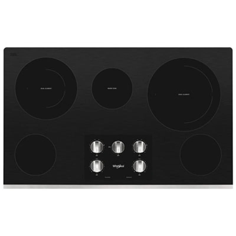 Whirlpool 36" 5-Element Electric Cooktop (WCE77US6HS) - Stainless Steel