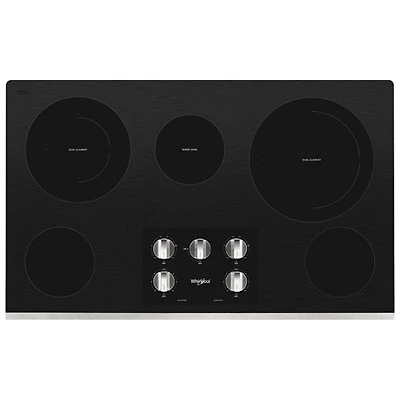 Whirlpool 36" 5-Element Electric Cooktop (WCE77US6HS) - Stainless Steel