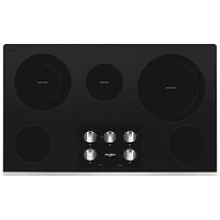 Whirlpool 36" 5-Element Electric Cooktop (WCE77US6HS) - Stainless Steel