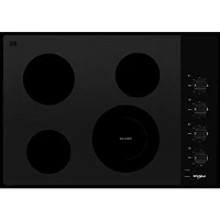 Whirlpool 31" Smooth Top Electric Cooktop (WCE55US0HB) - Black - Open Box - Perfect Condition