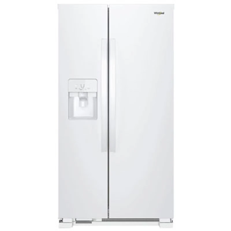 Whirlpool 33.1" 21.2 Cu.Ft. Side-By-Side Refrigerator (WRS321SDHW) -White - Open Box -Scratch & Dent