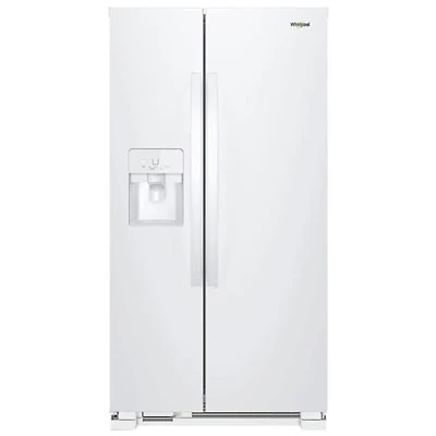 Whirlpool 33.1" 21.2 Cu.Ft. Side-By-Side Refrigerator (WRS321SDHW) -White - Open Box -Scratch & Dent