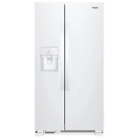 Whirlpool 33.1" 21.2 Cu.Ft. Side-By-Side Refrigerator (WRS321SDHW) -White - Open Box -Scratch & Dent