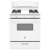 GE Profile 30" 4.8 Cu. Ft. Free-Standing Gas Range with Broiler Drawer (JCGBS10DEMWW) - White