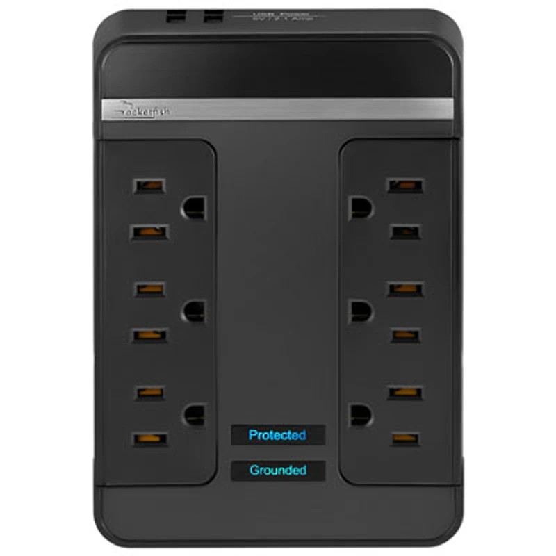 Rocketfish 6 Outlet/2 USB Surge Protector - Only at Best Buy