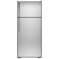 GE 30" 18 Cu. Ft. Top Freezer Refrigerator with LED Lighting (GTS18FSLKSS) - Stainless Steel