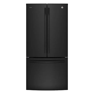 GE Profile 33" French Door Refrigerator (PNE25NGLKBB)-Black - Open Box - Scratch & Dent