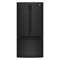GE Profile 33" French Door Refrigerator (PNE25NGLKBB)-Black - Open Box - Scratch & Dent