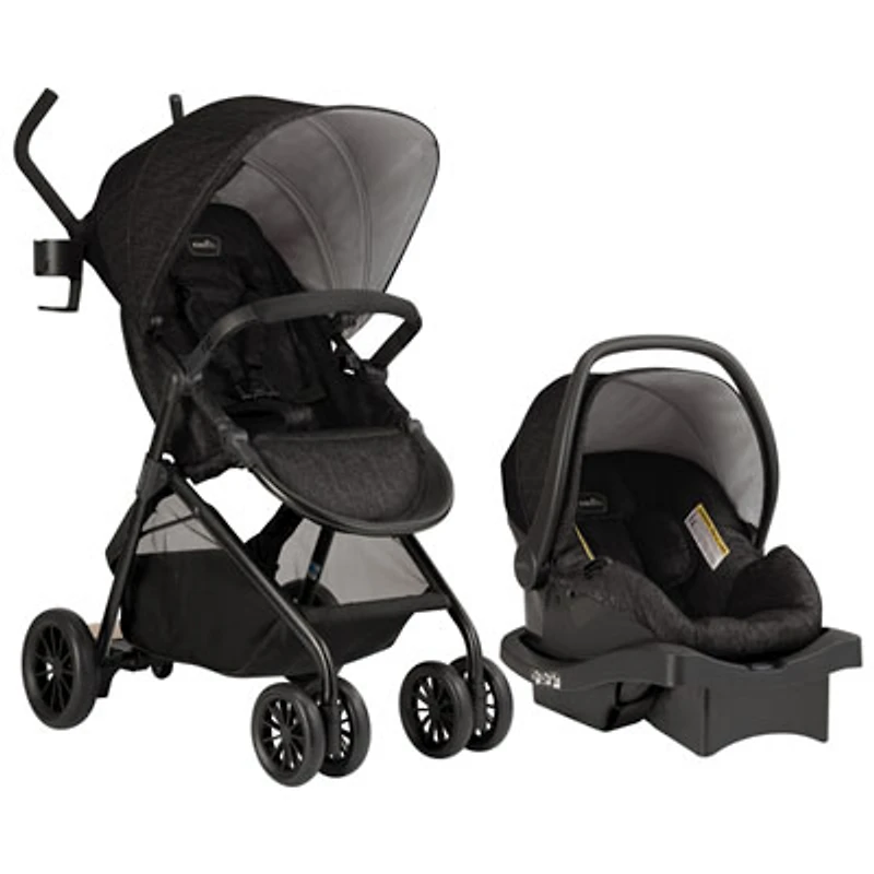Evenflo Sibby Standard Stroller with LiteMax 35 Infant Car Seat - Charcoal