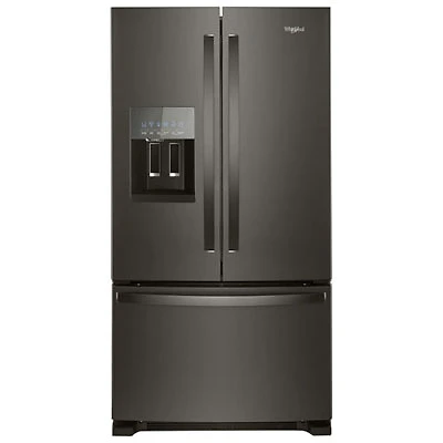 Whirlpool 36" French Door Refrigerator (WRF555SDHV) - Black Stainless - Open Box - Scratch & Dent