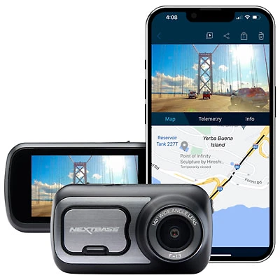 Nextbase 422GW Dash Cam with 2.5" LED HD IPS Touch Screen & Amazon Alexa Built In