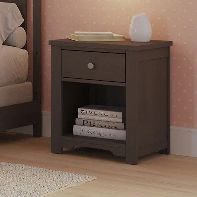 Harmony 1-Drawer Kids Nightstand - Dapper Grey