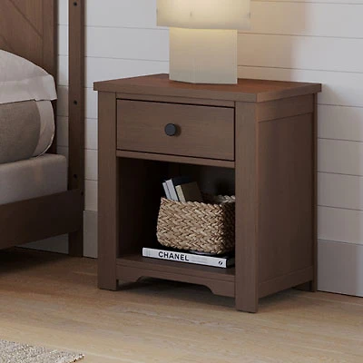 Harmony 1-Drawer Kids Nightstand - Dusty Heather