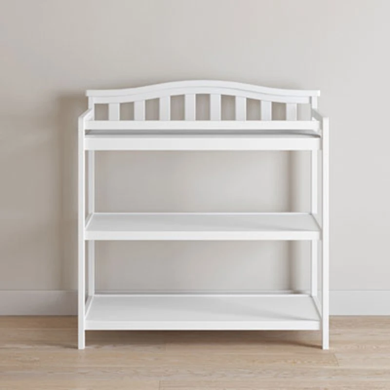 Camden 2-Shelf Changing Table - Matte White