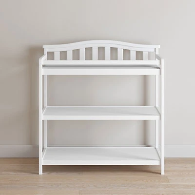 Camden 2-Shelf Changing Table - Matte White
