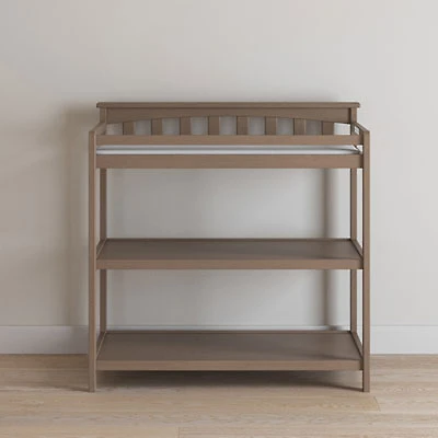 Child Craft Cottage 2-Shelf Changing Table - Dusty Heather