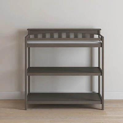 Child Craft Cottage 2-Shelf Changing Table - Dapper Grey