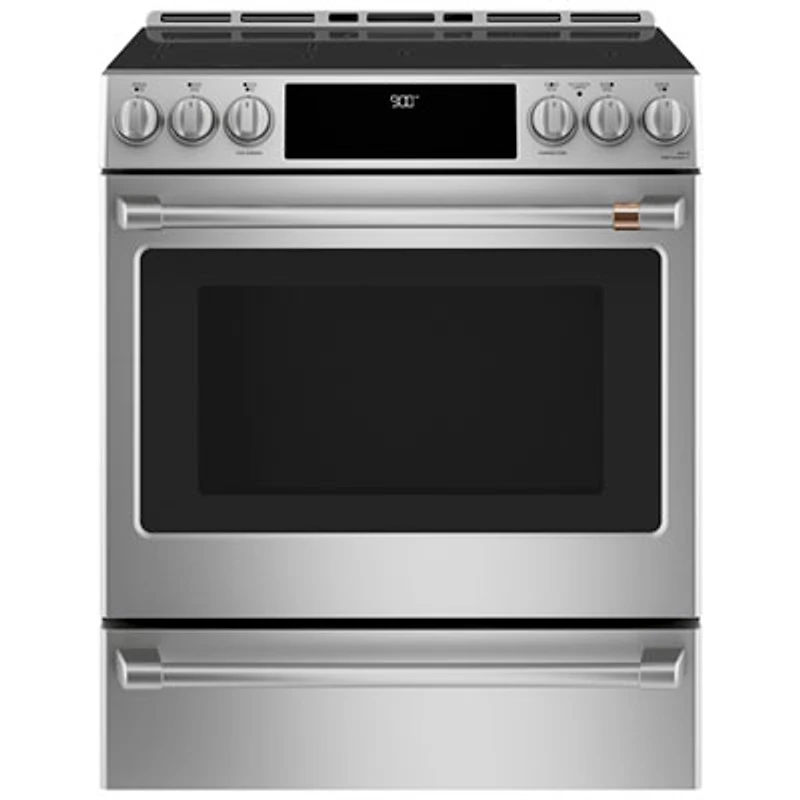 Café 30" 5.7 Cu Ft True Convection 5-Element Slide-In Induction Range (CCHS900P2MS1)-Stainless Steel