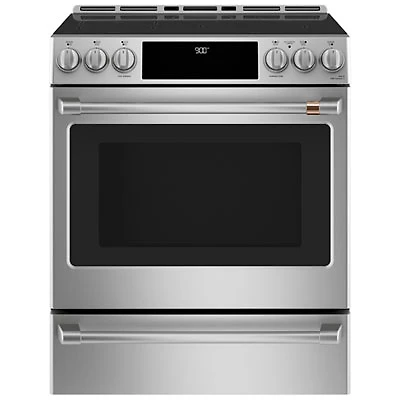 Café 30" 5.7 Cu Ft True Convection 5-Element Slide-In Induction Range (CCHS900P2MS1)-Stainless Steel
