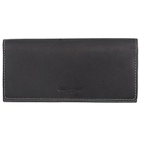 Club Rochelier Onyx RFID Leather Tri-fold Clutch Wallet - Black
