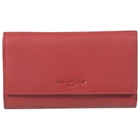 Club Rochelier Onyx RFID Leather Bi-fold Clutch Wallet - Red