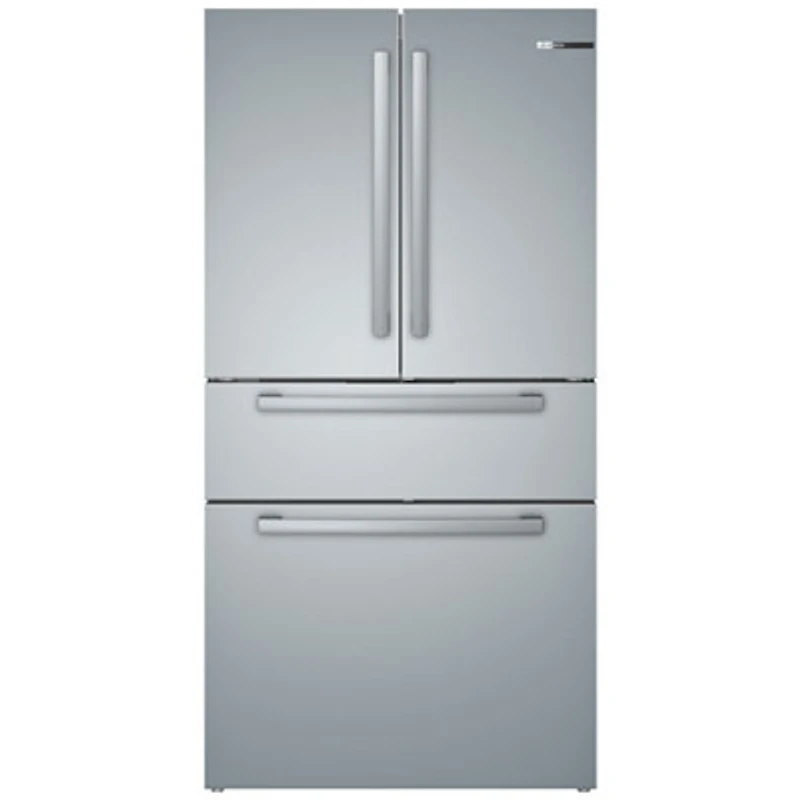 Bosch 36" 21 Cu. Ft. Counter-Depth 4-Door French Door Refrigerator (B36CL80SNS) - Stainless Steel